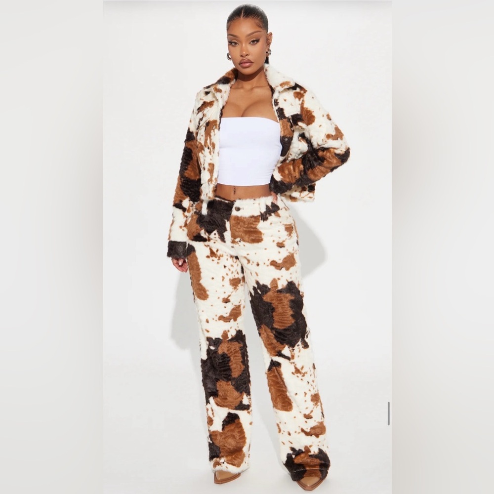 Stylish Brown and Cream Women's Pants